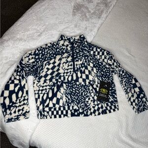 Athletic Works Navy and White Fleece Pullover